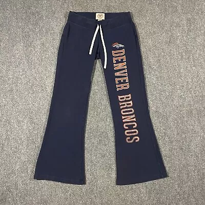 '47 Denver Broncos Pep Rally Sweatpants Womens Medium Blue Retro NFL Football • $18.99