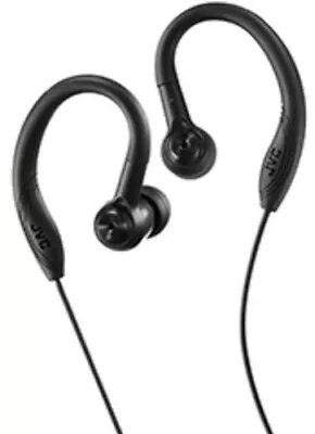 JVC HAEC10B Sports Ear Clip Earbuds Sweat Proof (Black) [New Headphone] Black • $11.93