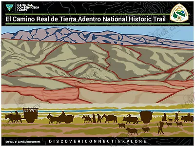 El Camino Real De Tierra Adentro National Historic Trail 50th Poster Print 18x24 • $22.99