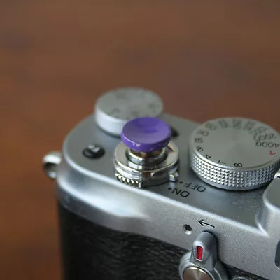 Purple Concave Small Soft Release Button F/ Leica MP M8 M9 Fuji X100 Nikon Canon • $12.50