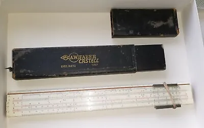 Vintage A.W. Faber Castell Syst. Rietz 1/87 Slide Rule In Case German • $15.15