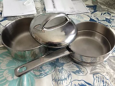 MEYER STEEL MyerSteel Stainless DOUBLE BOILERCookware Pot/ Pan -NEW But Repaired • $21