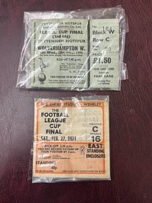 £8.50 • Buy Vintage 1970s Football Ticket Stubs Wembley Tottenham Hotspur Spurs
