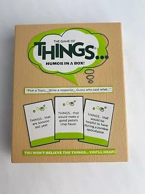 $8 • Buy The Game Of Things Humor In A Box Card Guessing Game Family Fun - Open Box