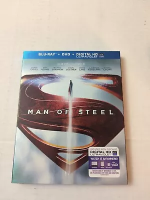 Man Of Steel (2013)  (Blu-Ray/DVD) With Slipcover  No Digital Code • $6.79