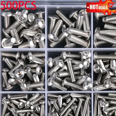 500X Assorted Stainless Steel Hex Screws & Socket Bolts And Nuts Kit M3 M4 M5 • £8.29