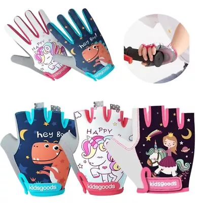 Kids Cycling Gloves Half Finger Skate Bicycle Gloves Sports Gloves For Children • $14.34