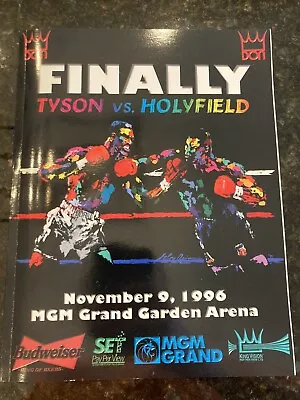Tyson Vs Holyfield Finally November 9 1996 Official Program! • $49