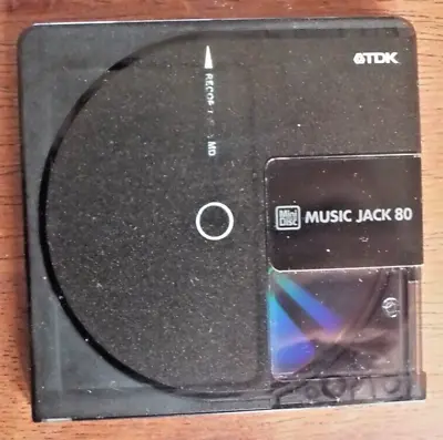 Rare Design TDK Music Jack MD80 Minidisc With Case - PLEASE SEE MY OTHER ITEMS • £4.99