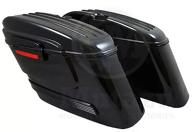 $296 • Buy HL Black Out Hard Bag Saddlebags C50 C90 M109R Shadow Vulcan VTX Road V Star 