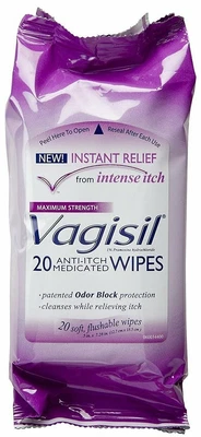 $26.22 • Buy Vagisil Anti Itch Medicated Wipes Maximum Strength Instant Relief 20ct 3 Pack