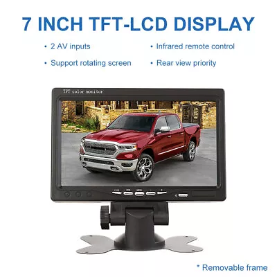 7  LCD TFT Color Screen Car Monitor DVD DVR For Car Rear View Backup Camera USA • $33.24