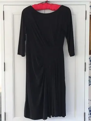 VINTAGE MAGGIE Of LONDON BLACK DRESS SIZE 16 • £12