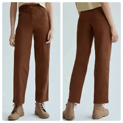Aritzia Wilfred Archer Pants Jeans Sz 4 Brown High Waist (j502) • $39