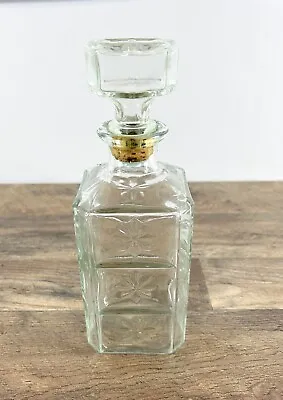 Hiram Walker Vintage Liquor Decanter Whiskey Bourbon Bottle Glass Starburst • $9.99