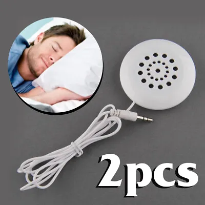 2X Mini White 3.5mm Pillow Portable Speaker Mp3 IPhone 4 4S 4G 3GS IPod Touch 2 • £8.14