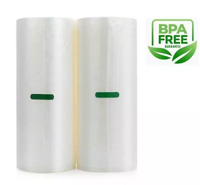 $17.99 • Buy Vacuum Sealer Bags 8x50' Rolls 2 Pack For Food Saver Seal A Meal Weston BPA Free