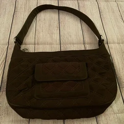 Vera Bradley Shoulder Bag - Brown - Microfiber - Purse - Floral Interior • $18