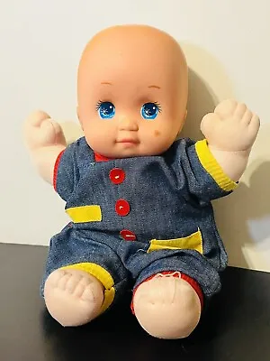 Magic Nursery Boy Baby Doll Vintage Mattel 1989 Original Blue Jean Jumper • $24