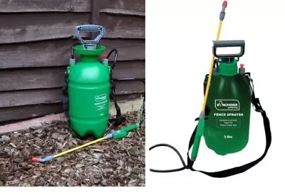 5l Litre Manual Fence Pressure Sprayer Garden Shed Patio Timber Wood Paint New • £13.04