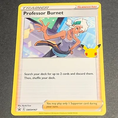 $0.99 • Buy Pokemon SWSH 25th Anniversary Promo RARE Professor Burnet SWSH167 - NM  DB 