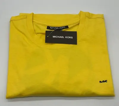 Michael Kors Meringue Yellow Black Logo Shirt - Size XL - NEW • $29