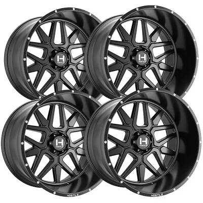 (Set Of 4) Hostile H128 Diablo 22x10 6x135 -25mm Satin Black Wheels Rims • $1559.96