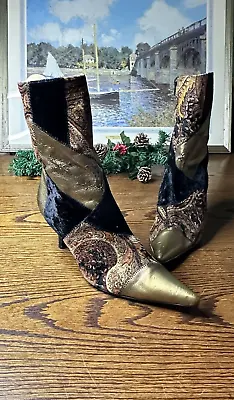 Amanda Smith Women's Pointed Toe Multicolor Heels Size 7.5 M PROJECT BOOT • $11.98