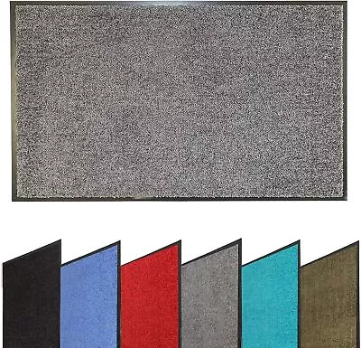 £18.99 • Buy Heavy Duty Door Mat Non-Slip Moisture Absorbent Dirt Trapper Washable Floor Mat