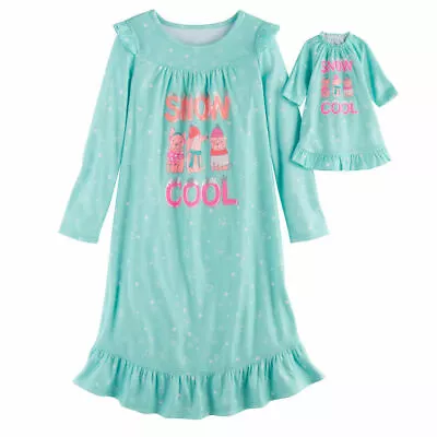 Girl 5-6 And 18  Doll Matching Nightgown Pajamas  Dollie Me Chrismas American • $16.99