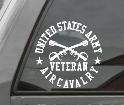 U.S. ARMY AIR CAVALRY VETERAN Vinyl Window Decal Sticker  • $13.95