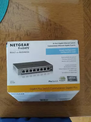 NETGEAR GS108E ProSafe 8 Port Standalone Gigabit Ethernet Switch In Box • $23