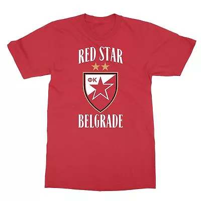 Red Star Belgrade Serbia Football Soccer UEFA Men's T-Shirt • $19.49