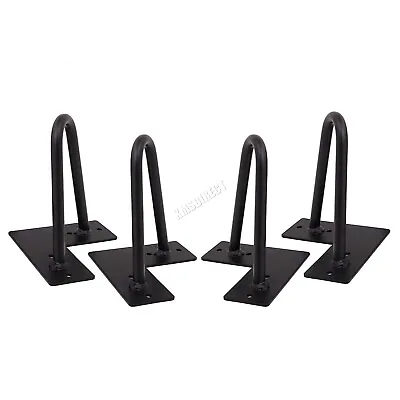 WestWood Hairpin Legs Set Of 4 For DIY Furniture Table Cabinet Desk Black Metal • £10.99