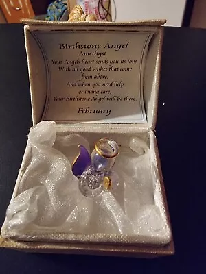 £4.99 • Buy Birthstone Angel Amethyst February-  22ct Gold