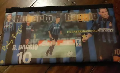 Vintage Roberto Baggio Soccer Pencil Pouch Bag Italy #10 Toiletries Zip Up • $45