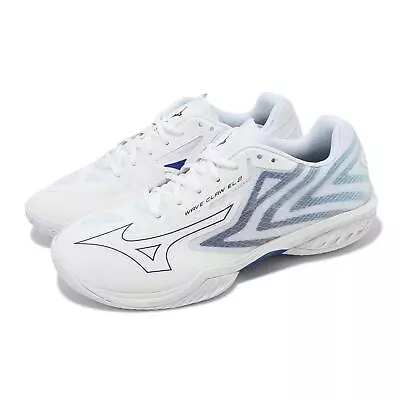 Mizuno Wave Claw EL 2 Super Wide White Blue Men Badminton Shoes 71GA2285-42 • $104.99