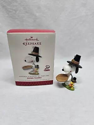 2013 Hallmark GIVING THANKS Snoopy Happiness Is Peanuts All Year Series #4 • $21.81