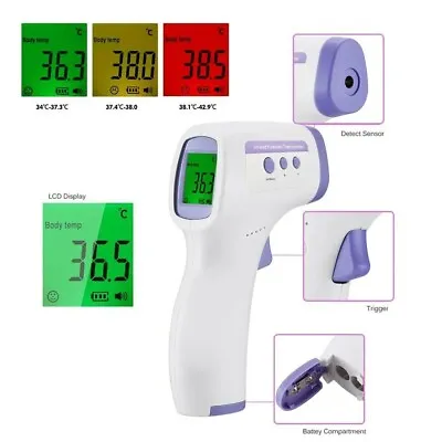 Forehead Digital Thermometer Non Contact Infrared  Thermometer For Baby & Adults • $17