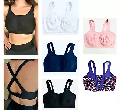 Ex FaMouS Store Sports Bra Ultimate Support Non Wire Crop Black White Pink Gym • £9.99