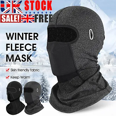 Full Face Mask For Men Women Cycling Ski Winter Warm Neck Black Motorbike • £5.85