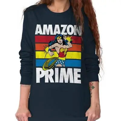 Prime Princess Wonder Superhero Comic Book Long Sleeve Tshirt Tee For Women • £21.84