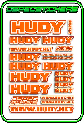 Hudy Tools Setup Stickers Xray Rc Buggy Car Decal 1/10 1/8 Jspec Elec Orange W • $5.44