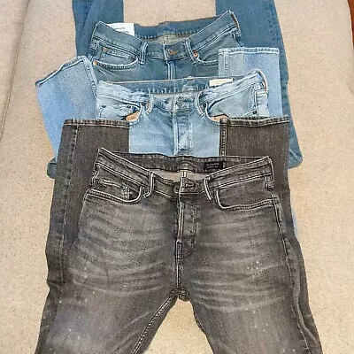 Allsaints Cigarette And H & M Jeans Lot 3 Pairs Total Size 30/32 • $30