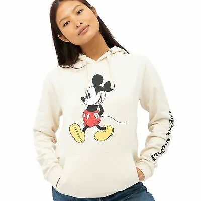 Official Disney Ladies Mickey Mouse One & Only Hoodie  White Sizes S - XL • £24.99