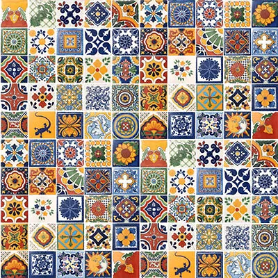 100 4x4 MEXICAN TILES CERAMIC HANDMADE TALAVERA TILES WALL FLOOR DECORATIVE #005 • $84.54