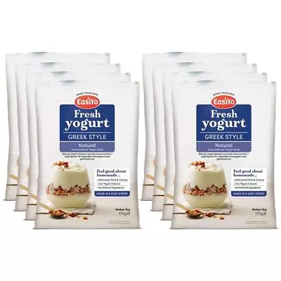 EasiYo Greek Style Natural 8 Pack Yogurt Sachet Each Powder Makes 1KG Yoghurt • £30.99