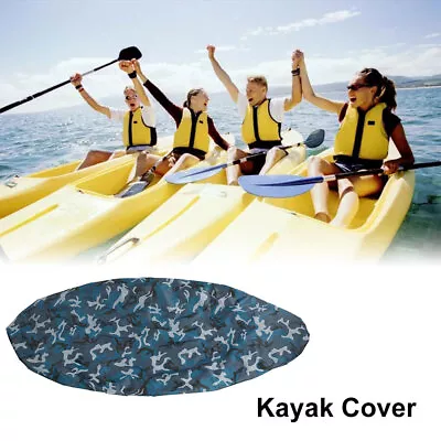 UK Kayak Canoe Boat Waterproof UV Resistant Universal Dust Storage Cover Blue • £17.56