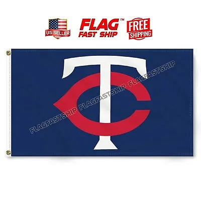 Minnesota Twins 3x5 FT Flag Man Cave Flag Baseball Banner New USA FREE Shipping • $12.98