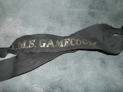 Naval Hm Forces Hat Cap Tally ~ Hms Gamecock ~ An Original Band • £12.99